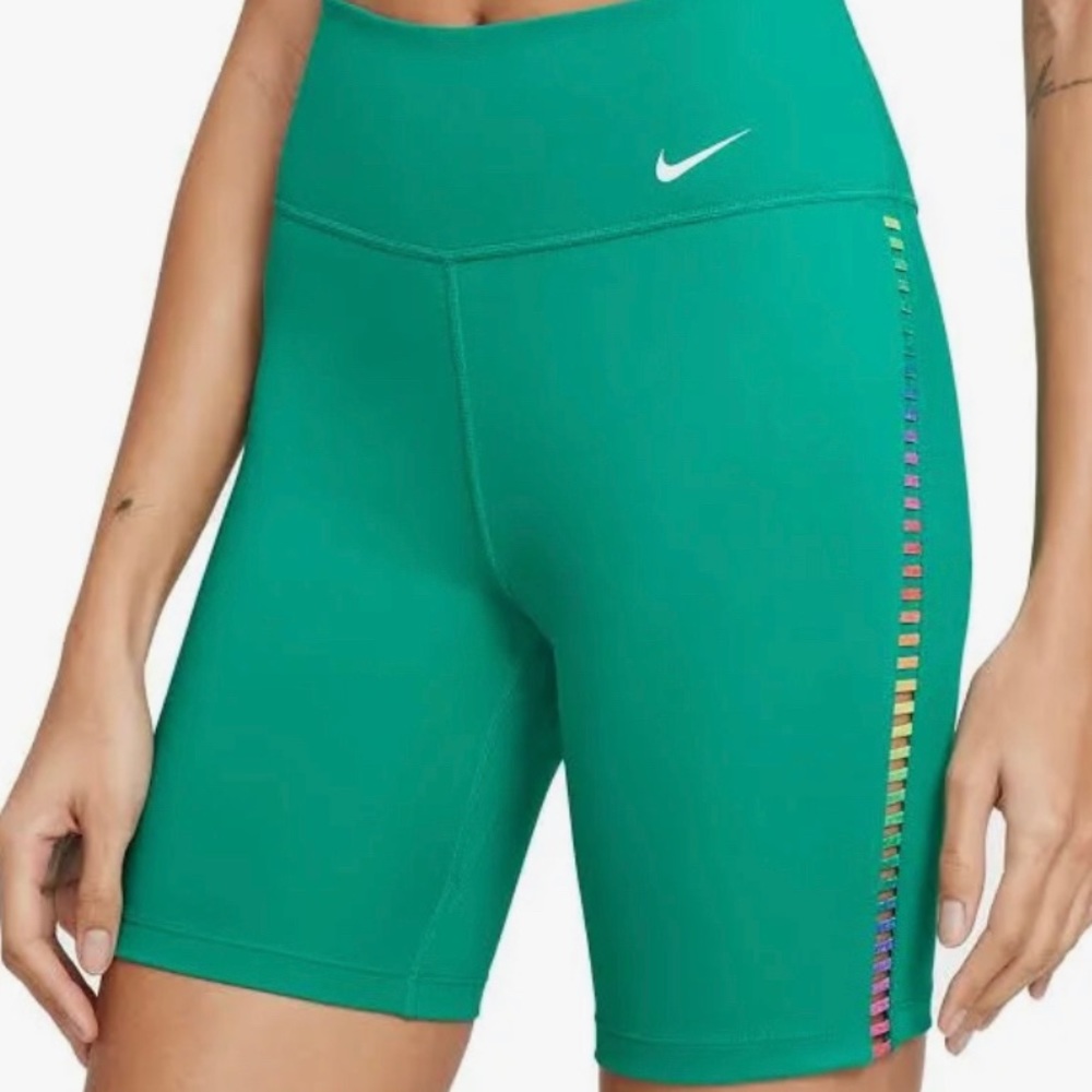 Nike One Rainbow Ladder Compression Shorts women's size small